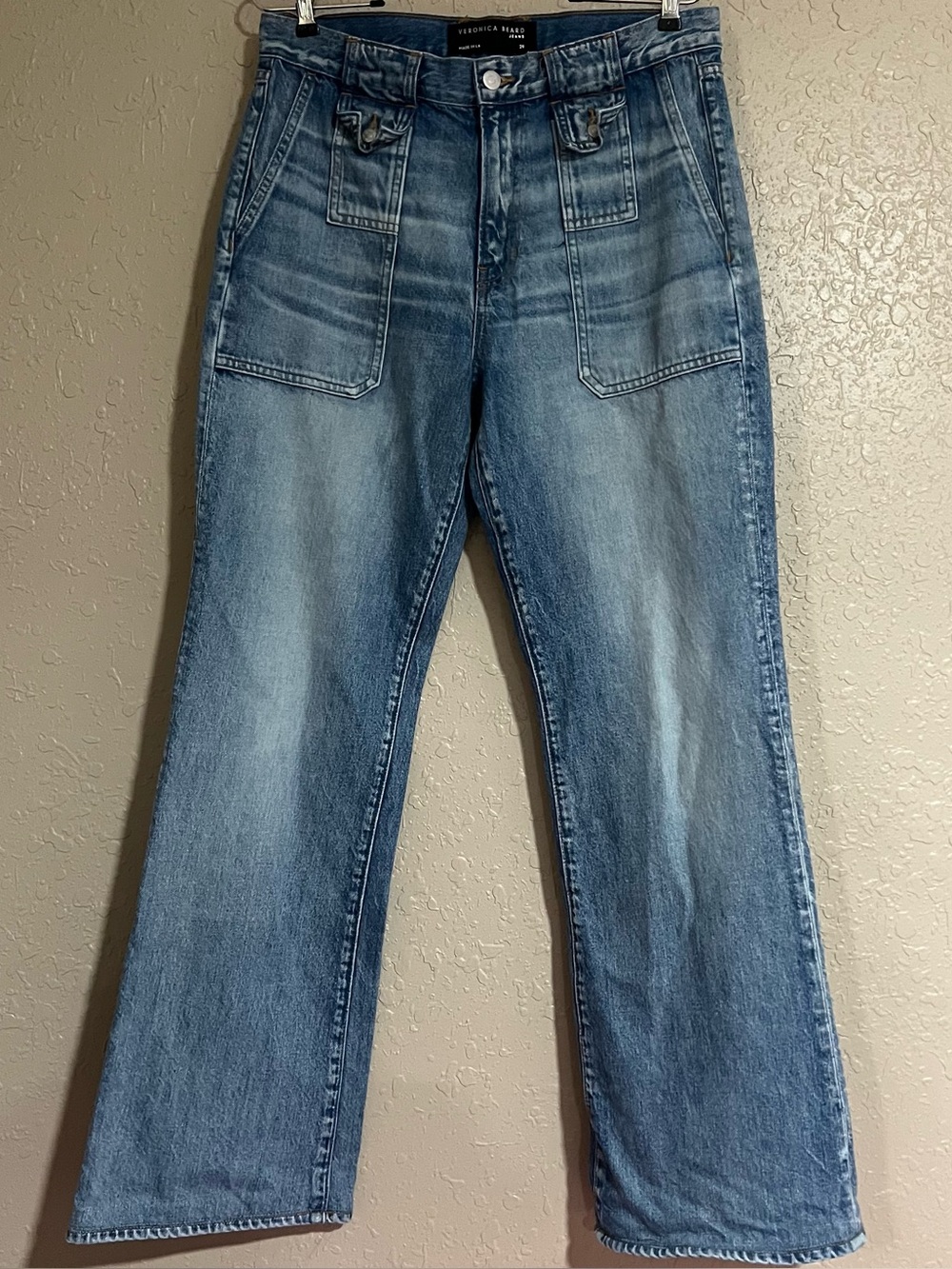 Veronica Beard Crosbie Wide Leg High Rise Jeans Size 29